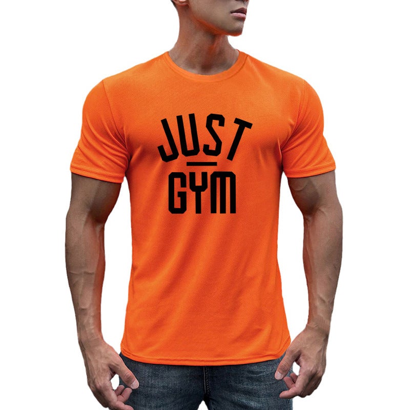 Sports short-sleeved men''s summer anti-wrinkle T-shirt Slim training casual bottoming shirt running basketball fitness clothes - Image 3