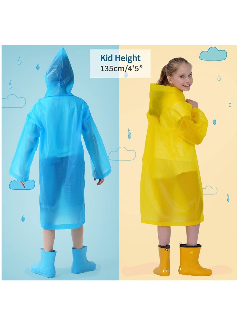 Zikra Kids Waterproof Rain Coat, EVA Portable Rain Poncho, for Girls Boys Toddler Rainwear Rain Jacket Cape, Reusable Children Raincoat for Outdoor Climbing Cycling Hiking Camping - Image 4