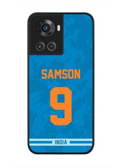 Stylizedd Rugged Black Edge Case for OnePlus 10R 5G / OnePlus Ace 5G, Slim fit Soft Case Flexible thin Cover - Player Name - Sanju Samson, Jersey Number- 9  - Image 1