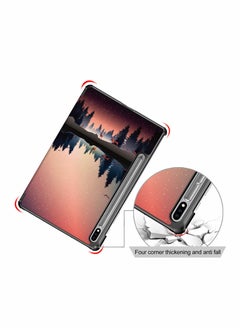 Y&D For Samsung Galaxy Tab S8/S7 Tablet Cover Slim Lightweight Tri-Fold Stand Case Shell Auto Wake/Sleep Folio (Forest Dusk)  - Image 4