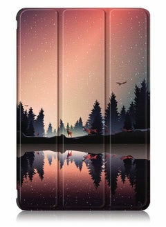 Y&D For Samsung Galaxy Tab S8/S7 Tablet Cover Slim Lightweight Tri-Fold Stand Case Shell Auto Wake/Sleep Folio (Forest Dusk)  - Image 5