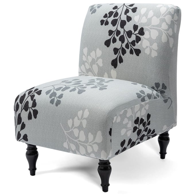 ARMLESS ACCENT CHAIR COVER SLIPCOVERSLIPPER CHAIR STRETCH SPANDEX REMOVABLE FOR ARMLESS CHAIR FURNITURE PROTECTOR COVERS FOR LIVING DINING ROOM HOTEL GRAY 1