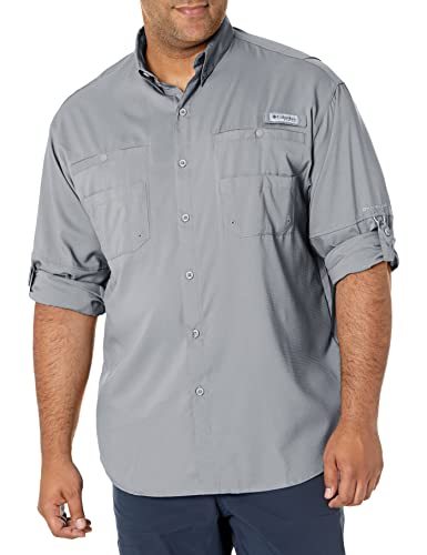 Columbia Mens PFG Tamiami Long Sleeve Fishing Shirt, Cool Grey, XX-Large - Image 1