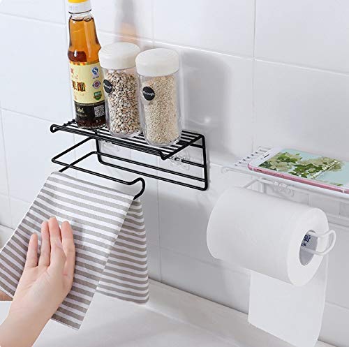 VUNEXO Metal Kitchen Bathroom Napkin Towel Tissue Holder Black - Image 2