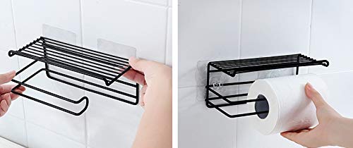 VUNEXO Metal Kitchen Bathroom Napkin Towel Tissue Holder Black - Image 4