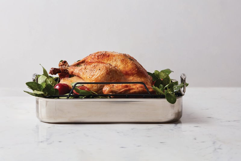 Le Creuset Stainless Steel Roasting Pan with Nonstick Rack, 16.25" x 13.25", Large - Image 3