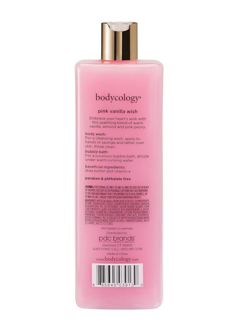 باديكولوجي غسول الجسم وحمام الفقاعات 2 في 1 من بودي كولوجي برائحة الفانيليا الوردية - 473 مل - Image 4