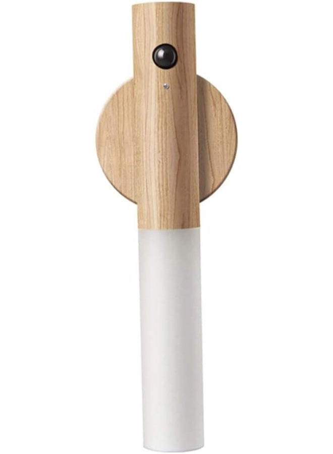 Motion Sensor Night Light Smart LED Light Wood Glass Hand-held Portable Light Stick Anywhere for Bedroom Hallway Stairway Children Room and More - Sensing Distance 4M. - Image 1