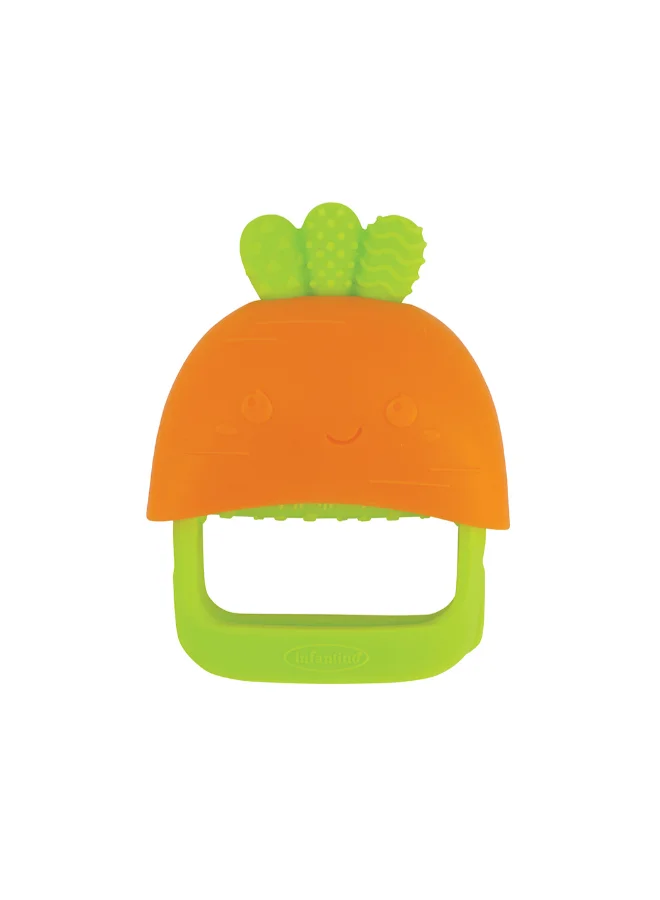 إنفانتينو Infantino Handy Dandy Teething Mitt Carrot Silicone Baby Teether Mitten 0M+ Gum Soothing Toy