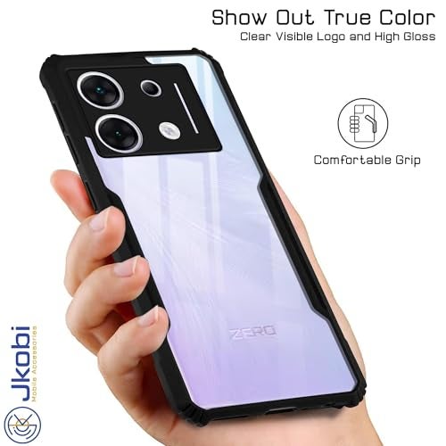 Jkobi Back Case Cover for Infinix Zero 30 5G (Shockproof with Polycarbonate Clear Panel | Professional Black) - Image 3