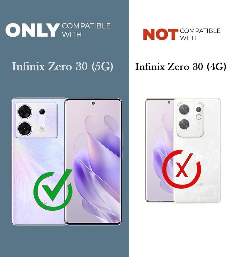 Jkobi Back Case Cover for Infinix Zero 30 5G (Shockproof with Polycarbonate Clear Panel | Professional Black) - Image 4