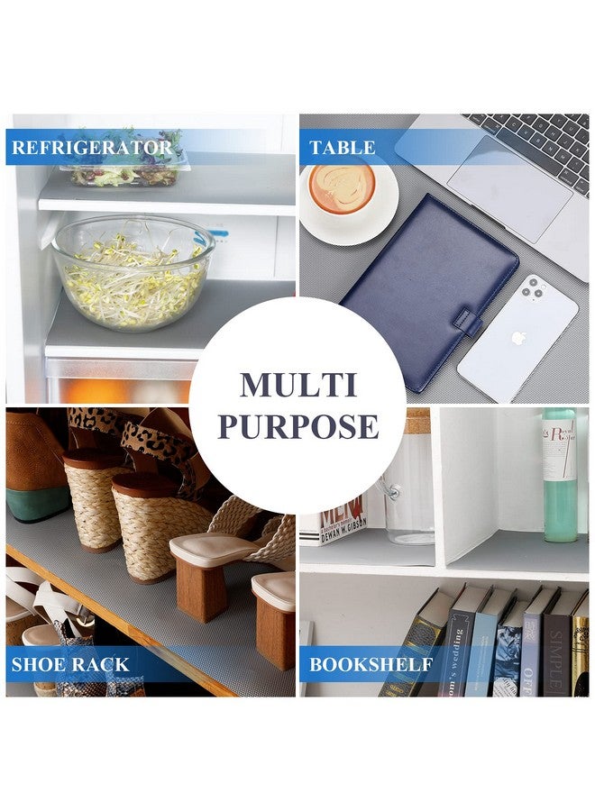 ElastPro حصيرة/ورقة مضادة للانزلاق من إيفا فضية (50 سم × 5 م) قابلة للغسل للاستخدام في الثلاجة، بطانة الرفوف، الطاولة، درج المطبخ (نقشة الماس، رمادي معدني) - Image 4