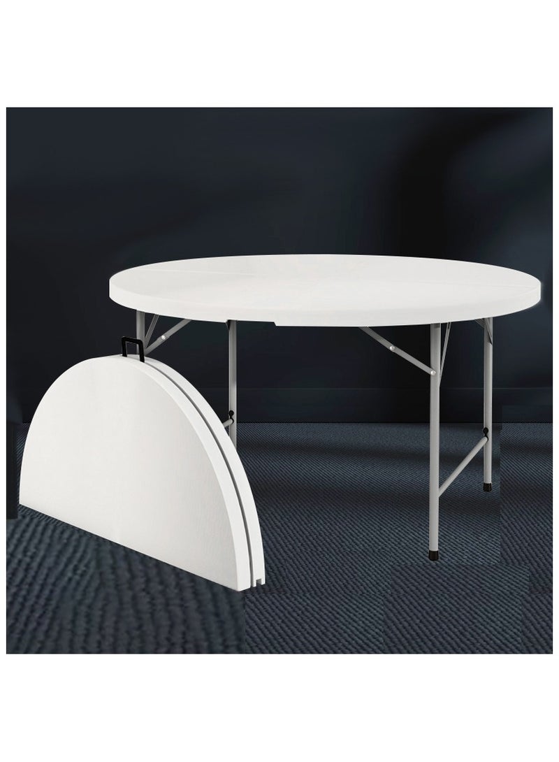 LANNY طاولة قابلة للطي من جيفكوكو مصنوعة من البلاستيك بقطر 150 سم مستديرة لـ 8-10 أشخاص للحفلات/النزهات/الحدائق/تناول الطعام/المطبخ/البوفيه/المطعم (1.5م) - Image 1