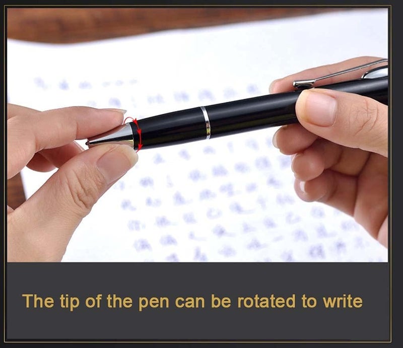 comfrt Pen Shaped Windproof Lighter Green Flame Gas Jet Torch Butane Lighters, Weatherproof Outdoor Lighter, Lighters Butane Lighters Pen Torch Single Jet Adjustable Butane Refillable, Men's Gift (Black) - Image 3