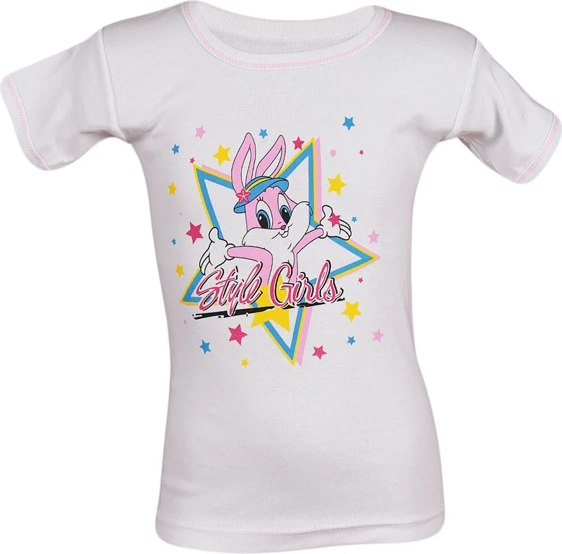 Onurel Girls 6-Piece Printed Undershirt Half Sleeve