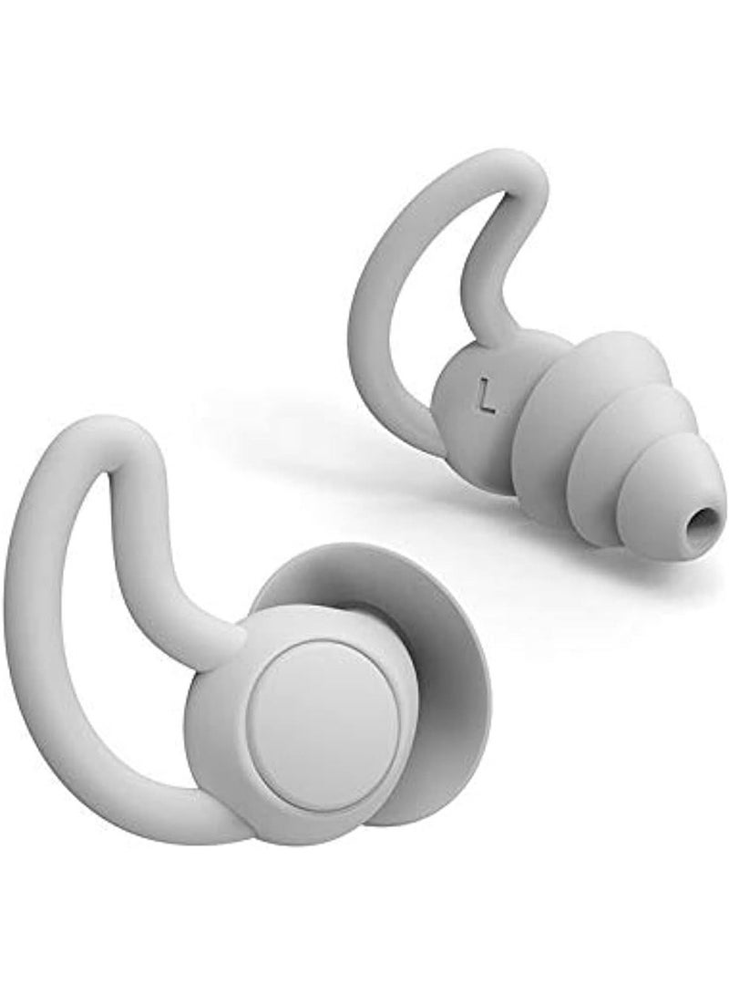 High Fidelity Reusable Silicone Noise Cancelling Earplugs (Grey) - Image 1