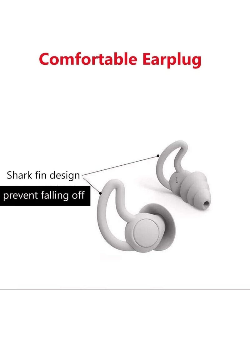 High Fidelity Reusable Silicone Noise Cancelling Earplugs (Grey) - Image 2