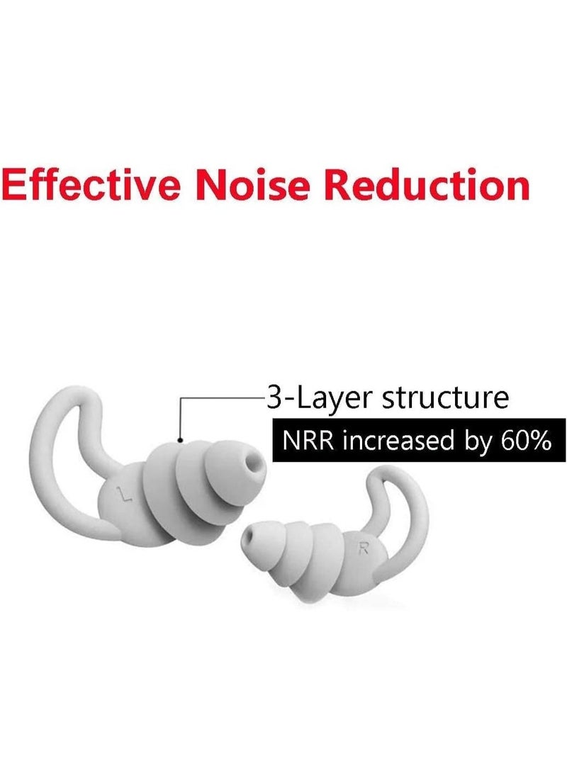 High Fidelity Reusable Silicone Noise Cancelling Earplugs (Grey) - Image 4