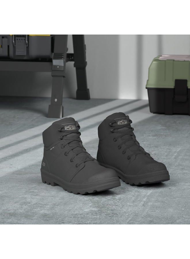 SKECHERS Womens Rotund Darragh Work Lace-Up Boot Safety Toe, Black, 5 Wide - Image 2