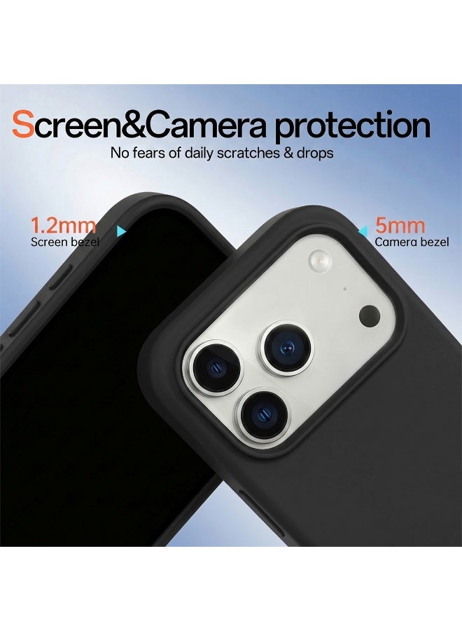 موبكوس جراب Mobcos iPhone 17 Pro Max أسود بشعار Elite، مصنوع من السيليكون الفاخر، مزود بخاصية الشحن اللاسلكي المغناطيسي | ملمس ناعم كالحرير | حماية فائقة ضد الصدمات بمعايير عسكرية | توافق مغناطيسي قوي | غطاء أنيق ونحيف - Image 2