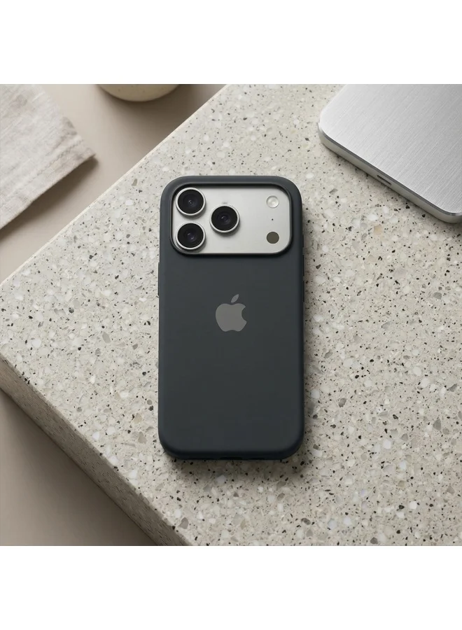 Mobcos Mobcos iPhone 17 Pro Max Black Elite Logo Mobcos iPhone 17 Pro Max Black Elite Logo Premium Silicone Magnetic Wireless Charging Case for iPhone | Silky Soft Touch | Military-Grade Shockproof Protection | Strong Magnetic Compatibility | Luxury Slim Cover  | Best Price UAE