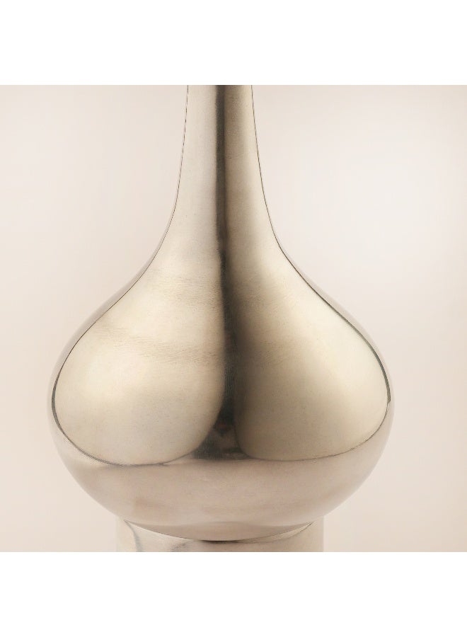 Homez قطعة ديكور رمضانية على شكل قبة من الألمنيوم مجموعة ياقوت 10*10*30 سم، فضي - Image 3