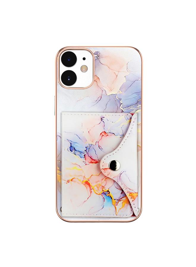 اس-توب جراب لهاتف iPhone 12 / 12 Pro بنمط رخامي وفتحة بطاقة IMD - Image 3