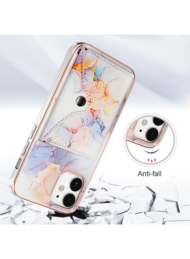 اس-توب جراب لهاتف iPhone 12 / 12 Pro بنمط رخامي وفتحة بطاقة IMD - Image 2