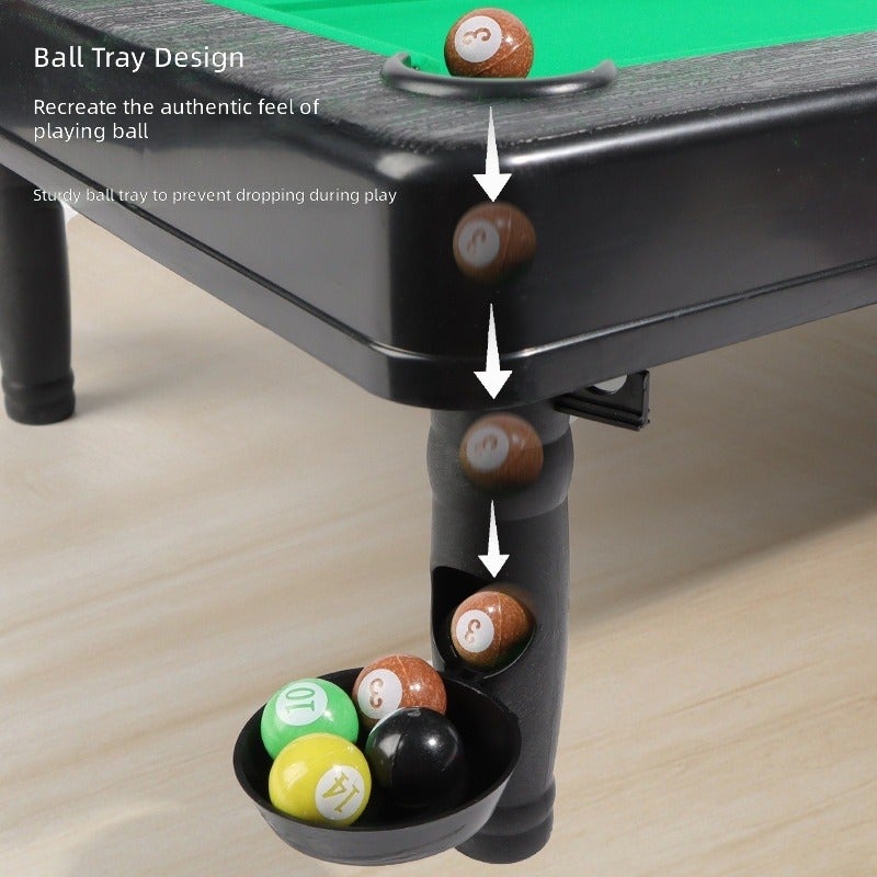 WU Kids Billiard Table Toy Set -  Simulation Pool Table for Home Indoor Play, Interactive Educational Parent-Child Game, Gift for Children - Image 4