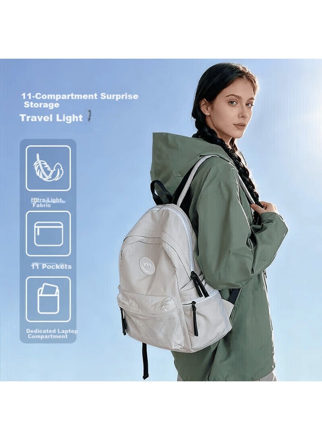 MOOD Miaodi Casual Urban Outdoor Women's Large Capacity Backpack Lightweight Travel Commuter Mommy Laptop Bag - Image 1