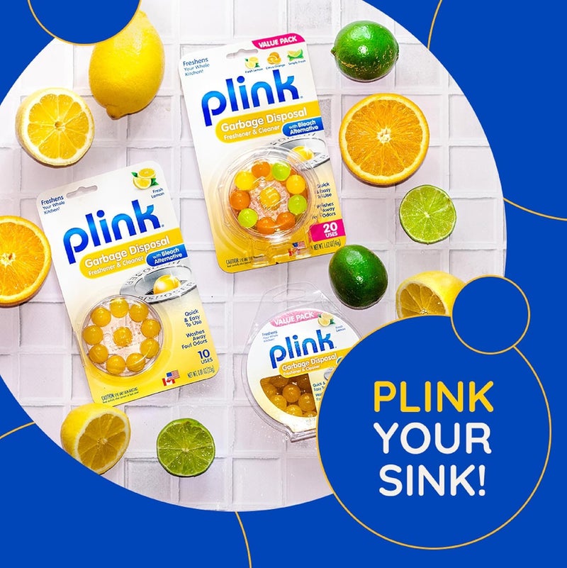 Plink Garbage Disposal Cleaner & Deodorizer, Freshener & Odor Removing Balls, Easy to Use - Original Fresh Lemon & Orange Scent - 20 Count - Image 5