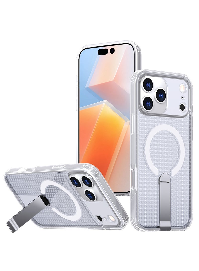 عام مناسبة آيفون 17 بروماكس / 17 برو العسل تبديد الحرارة المغناطيسي حافظة هاتف محمول قوس معدني تنفس الغطاء الواقي