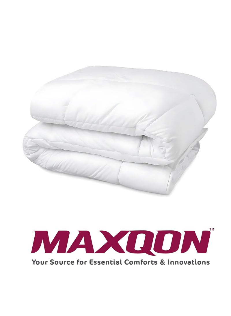 MAXQON Duvet Comforter Cotton for King/Queen Size Mattress 150x200, 200x220, Color White  - Image 1