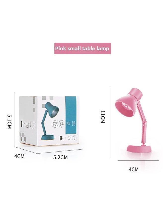 Creative Mini LED Small Table Lamp Foldable Student House Lamp Warm Color Eye Protection Reading Table Lamp With Clip-Color:Sealed Box (21g)✴Powder  - Image 1