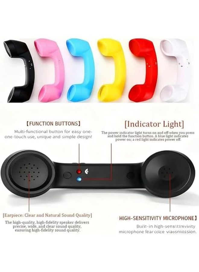 Retro Bluetooth Phone Handset USB C Wired Receiver For iPhone Android Black - Image 5