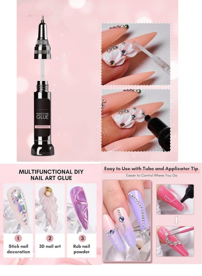 جل غراء الأظافر، غراء أظافر جل قوي للغاية لأظافر الضغط والأظافر الاصطناعية المصنوعة من الأكريليك، طلاء أظافر ناعم ثلاثي الأبعاد من مادة PVC لتقوية الأظافر، فن الأظافر المنزلي، للاستخدام في صالونات التجميل - Image 1