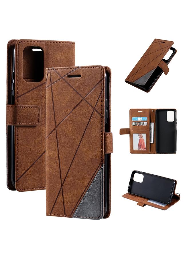 S-TOP Case For Realme 9i 5G Skin Feel Splicing Leather Phone Case - Image 1
