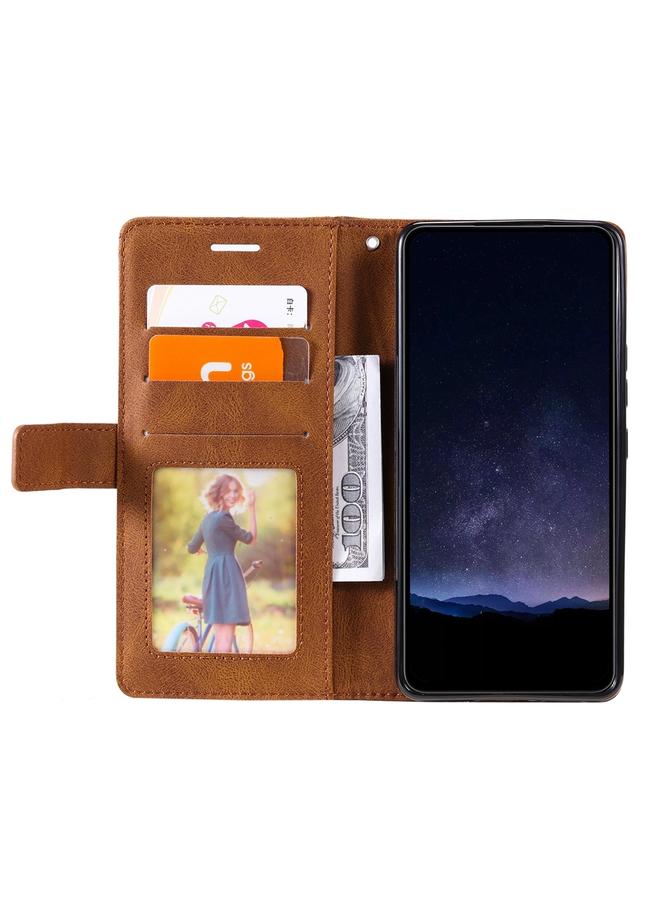 S-TOP Case For Realme 9i 5G Skin Feel Splicing Leather Phone Case - Image 3