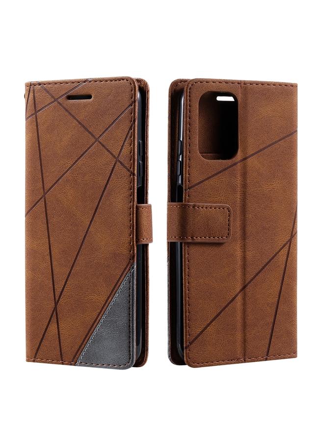 S-TOP Case For Realme 9i 5G Skin Feel Splicing Leather Phone Case - Image 2