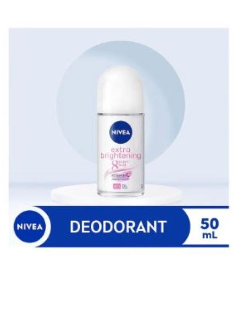 Nivea Pack Of 2 Extra Brightening 8 Super Deodorant Food Roll On 50ml - Image 2
