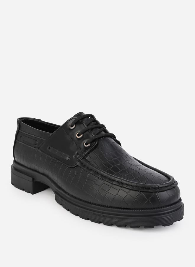 Styli Styli Textured Lace Up Boat shoes - Image 4