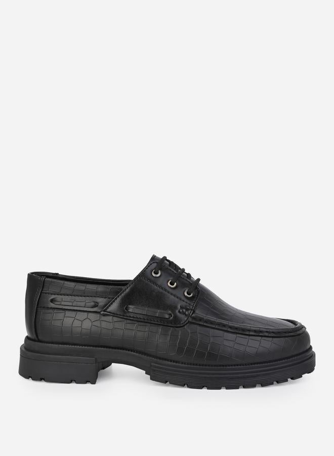 Styli Styli Textured Lace Up Boat shoes - Image 3
