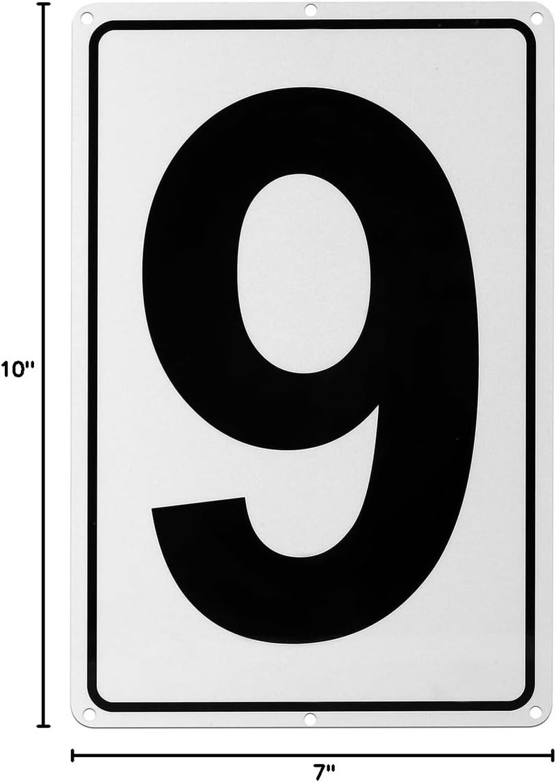 Kichwit Metal House Numbers Address Sign Reflective Aluminum Mailbox Number, 10 x 7 Inches, Number 9 - Image 4