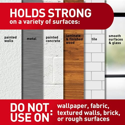 Command Large Picture Hanging Strips, Damage-Free Hanging Picture Hangers, No Tools Wall Hanging Strips for Christmas Decorations, 4 White Adhesive Strip Pairs - Image 3