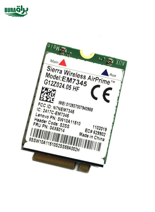 BURAQ - EM7345 4G Module NGFF M.2 WWAN Card 04 x 6014 4G LTE / HSPA + 42Mbps Card for Lenovo IBM / ThinkPad T450 / X240 - Image 1