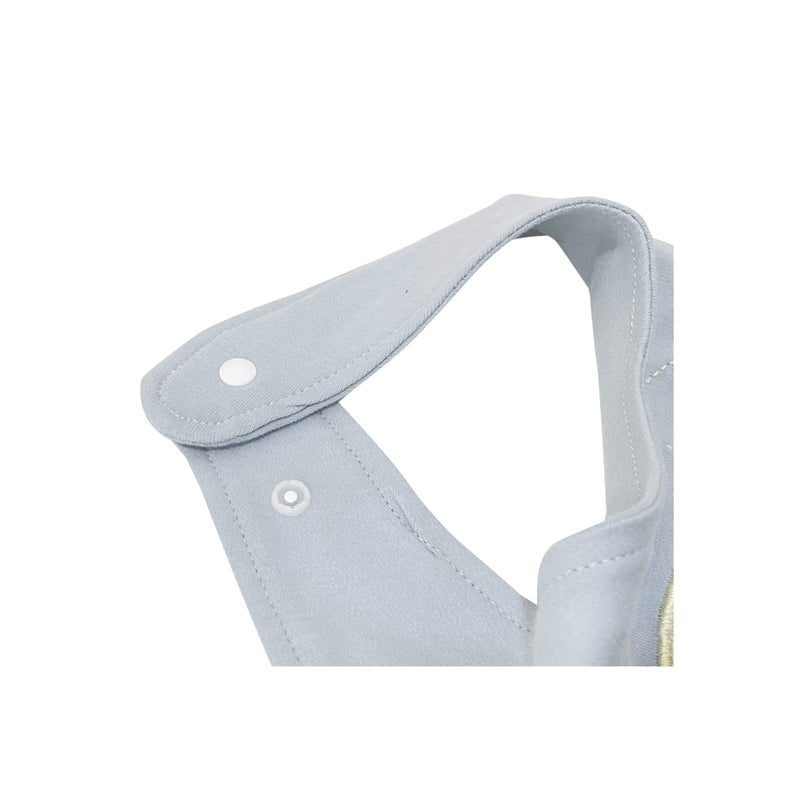 SOLARAE 5 Pack Baby Bandana Bibs Embroidery Animal Tails Cotton Drool Bibs for Baby Boys Girls Bandana Scarf Bib with Snaps - Image 5