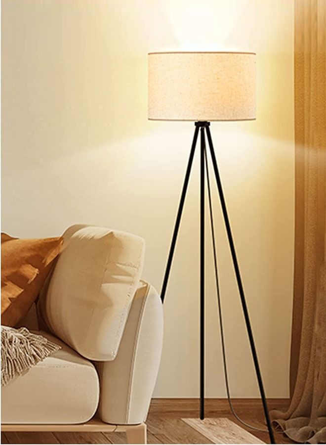 Occuwzz Tripod Floor Lamp Medieval Simple Style Floor Lamp Suitable for Home Lighting Decoration  - Image 1