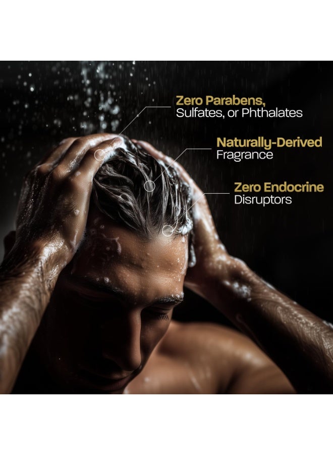 Based Bodyworks BASED Rejuvenating Shampoo with Aloe Vera, Peppermint Oil, & Coconut Oil, Cleansing Shampoo for Men, No Sulfates, Parabens or Phthalates, Quality Men’s Hair Care, 8.34 fl oz Bottle (Pack of 1) - Image 4