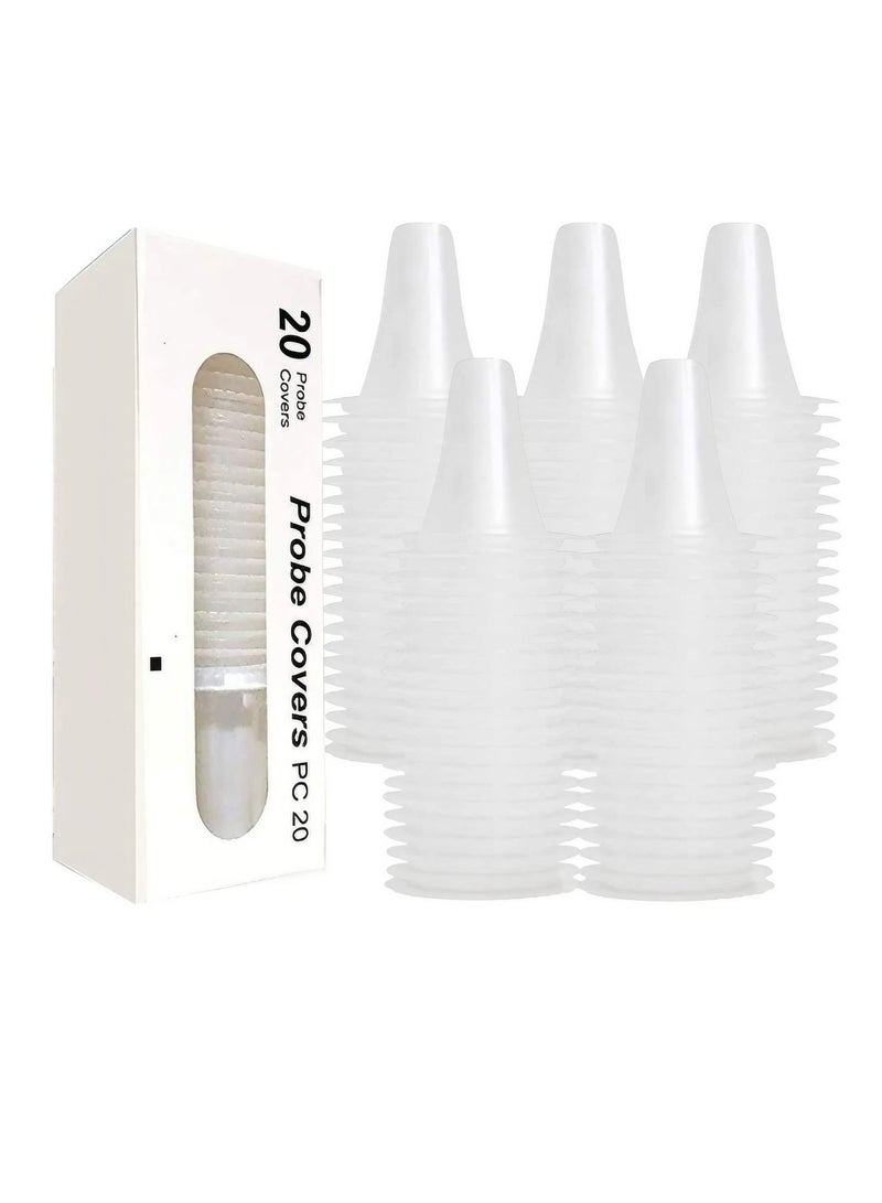 Chabeia 100 Pcs Ear Thermometer Replacement Probe Covers – Lens Caps & Filter Protectors for All Braun ThermoScan Models – Universal Refill Caps - Image 1