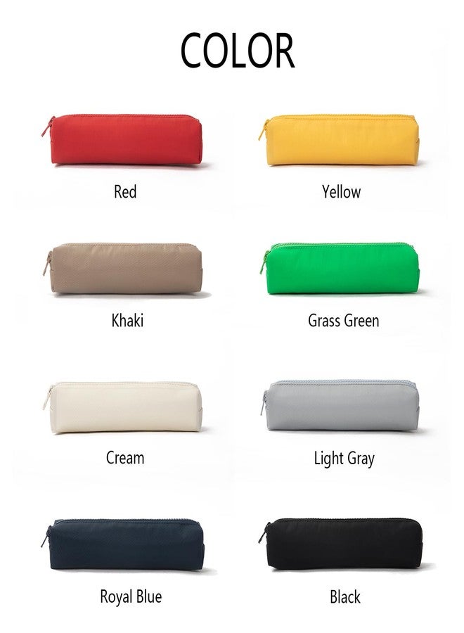 YONBEN Oxford Fabric Color Pencil Case Multifuncional and Simple with Zipper for School (Khaki,Oxford Fabric) - Image 3